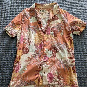 The Resort Shirt by Aeropostale, Floral Design Button Down Casual Dress - Small
